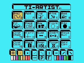 TI-Artist main menu