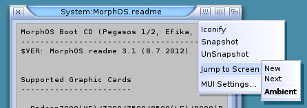 MorphOS 3.1 windowing