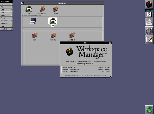 NeXTSTEP 3.3 Desktop